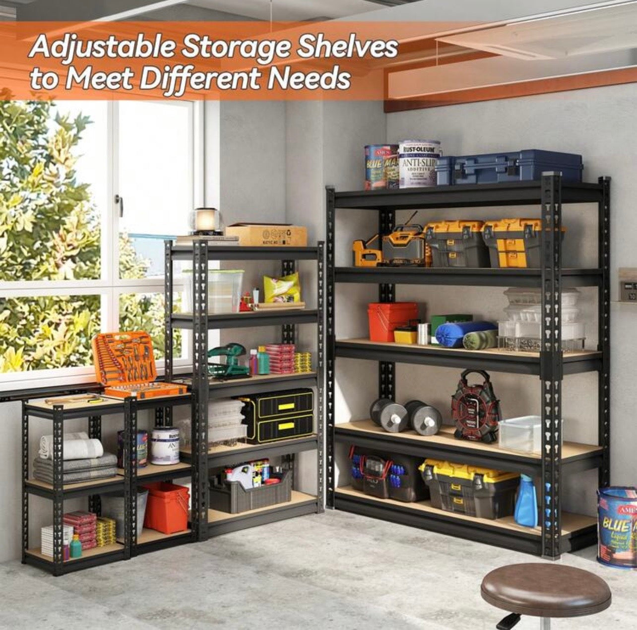 TidyLiving™ Heavy-Duty Adjustable Metal Storage Shelving Unit
