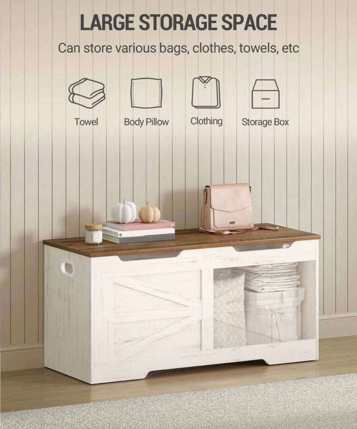 [VARIANT: Honey Brown+ Rustic White]