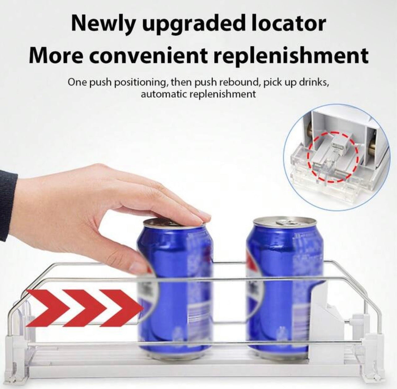 TidyLiving™ Auto-Glide Fridge Can Organizer & Beverage Dispenser