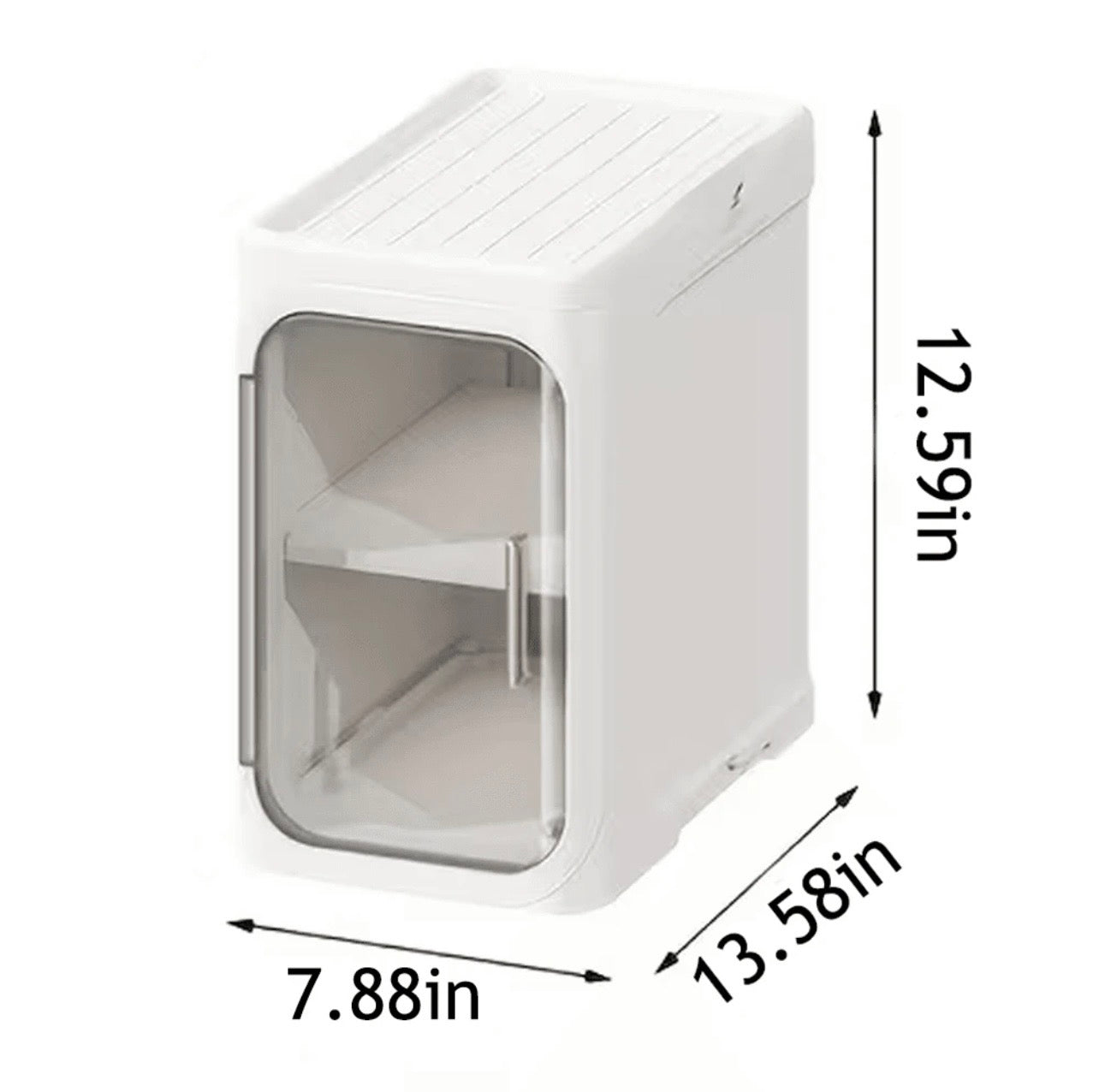 TidyLiving™ Premium Slim Storage Cabinet with Clear Doors & Wheels