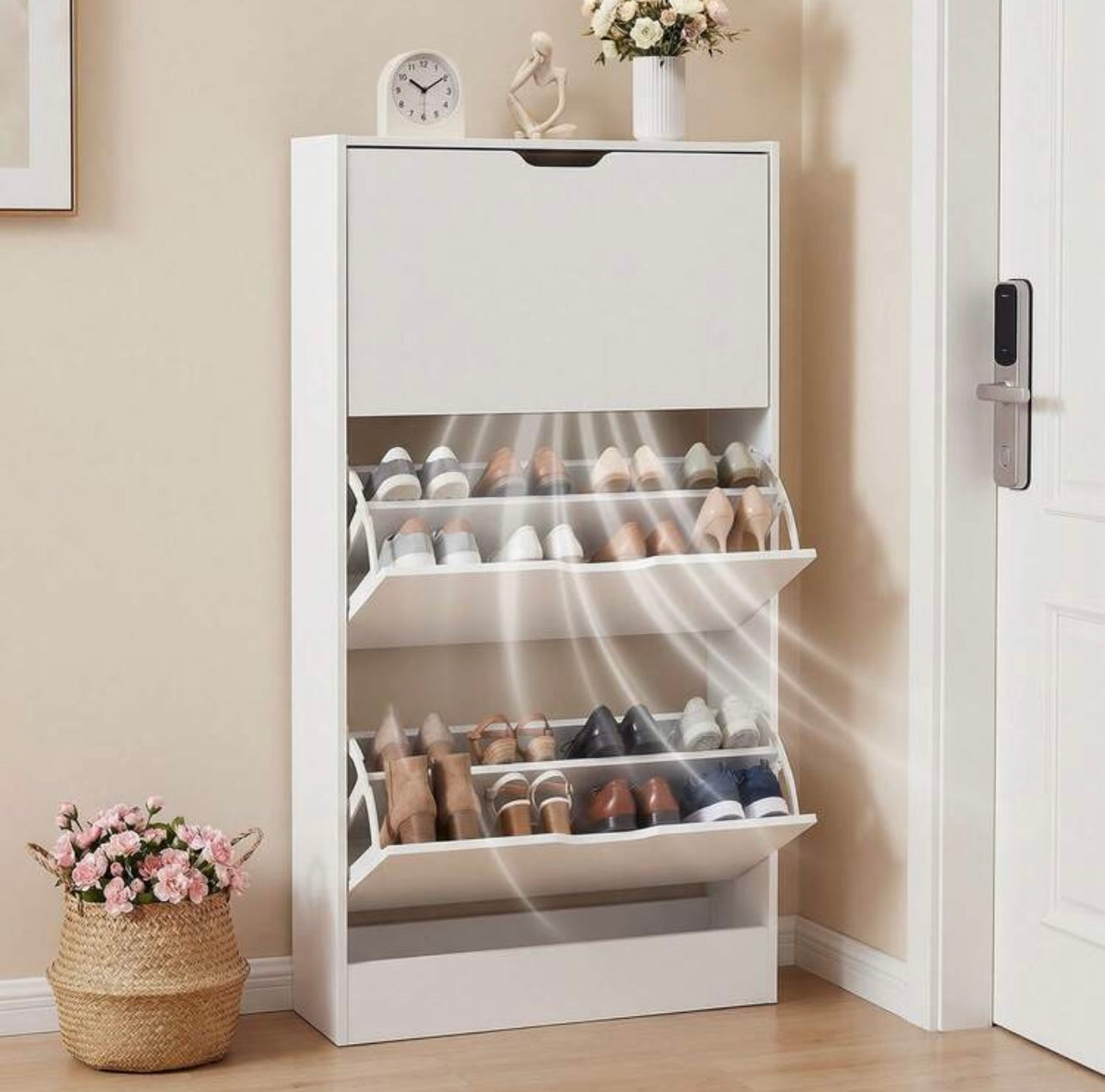TidyLiving™ Slim Flip-Door Shoe Cabinet